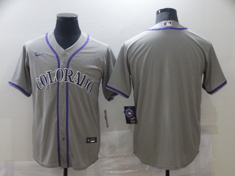 Men Colorado Rockies Blank Grey Game Nike MLB Jerseys->detroit tigers->MLB Jersey